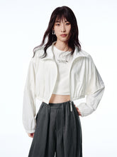 Women's Cropped Reflective Print UV-Protective Jacket